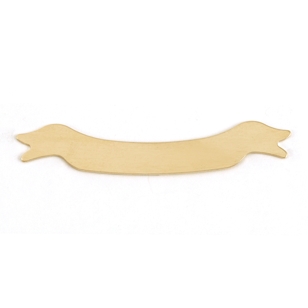 Metal Stamping Blanks Brass Banner, 24g